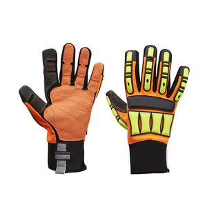 Gants de mécanicien en cuir robustes pour l'extérieur - Protection antichoc, conception à doigts complets - Product Image 6