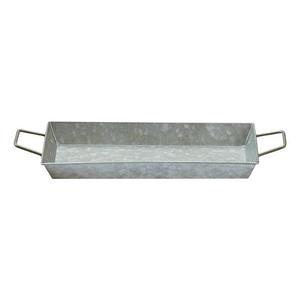 ถาดโลหะชุบสังกะสีทรงกลมเป็นมิตรกับสิ่งแวดล้อมพร้อมที่จับชุด2ชิ้นสำหรับตกแต่งโต๊ะและเคาน์เตอร์ด้านบน - Product Image 2