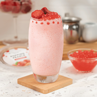 Assortiment de perles éclatantes aux saveurs variées, pack combo 1 lb, fraise, mangue, myrtille, végétalien, sans gluten, ingrédients pour bubble tea