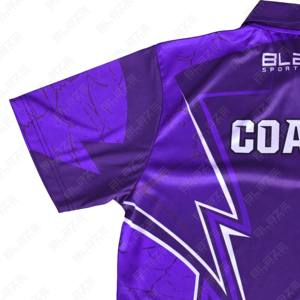 Blaze Fight Wear Polo transpirable personalizado, diseño de cuello impreso, Polo de sublimación de poliéster, camisetas para hombres, Logo Polo de Golf - Product Image 4