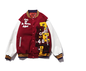 เสื้อแจ็กเก็ตผ้ากำมะหยี่ปักลายสำหรับผู้ชายโลโก้ตามสั่งแผ่นปะพริกจากอเมริกา - Product Image 6