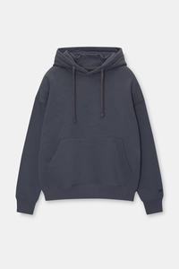 Sweat à capuche thermique surdimensionné de qualité supérieure Denim couleur bleu sweats à capuche pour hommes avec poches et lacets col à capuche Logo personnalisé - Product Image 5