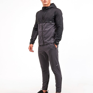 Fábrica de logotipo personalizado al por mayor de alta calidad de primera calidad Slim Fit hombres chándales casuales cortavientos - Product Image 1