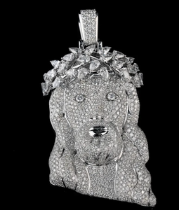 จี้เงินรูปพระเยซู925ชุบทองทันสมัยสไตล์ฮิปฮอปเย็นพร้อมสร้อยคอจี้เพชรเม็ดเดี่ยว - Product Image 4