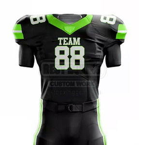 Uniforme de fútbol americano de color liso de diferentes estilos, cómodo uniforme de fútbol americano de secado rápido - Product Image 4
