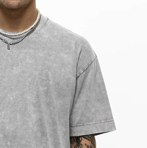 Wholesale Oem 100% Cotton Men Oversized Tshirts <b>Print</b> Tee Logo T-shirt Heavyweight Stone Acid Washed Vintage Breathable T Shirt - Product Image 5