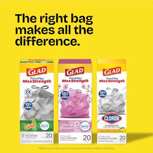 Bolsas de Basura Glad ForceFlex MaxStrength XL para Cocina, 20 Galones, Aroma Fresco, 80 Unidades - Product Image 5