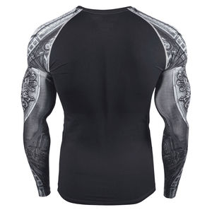 Logo personnalisé imprimé manches longues O cou hommes MMA Rash Guard nouveauté 2024-25 sur mesure professionnel hommes Rash Guards - Product Image 4