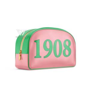 Greek Alpha | Kapa | Alpha Sorority Clothing Ready To Ship Leather Make Up Cosmetic <b>Toiletry</b> Travel <b>Bag</b> Greek Paraphernalia - Product Image 1