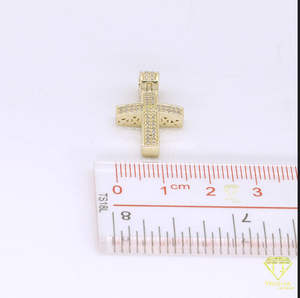 VVS Lab Grown Diamond Cross Pendant Micro Pave Jewelry Bling Hip Hop Style Cross Pendant Bling Jewelry con elegante Cross Charm - Product Image 5