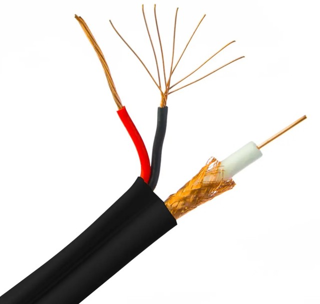 Factory OEM RG58/RG59/RG6/RG11+2C Coaxial Power Cable 75Ohm Copper/CCA Conductor for Analog CCTV Security Camera Project Wiring