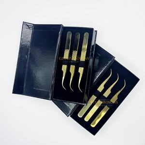 Pinzas de Acero Inoxidable GETUP BROSONS IMPEX con Punta de Fibra de Plasma Dorada Lisa, Antiestáticas, Antimagnéticas, de 10 mm - Product Image 4