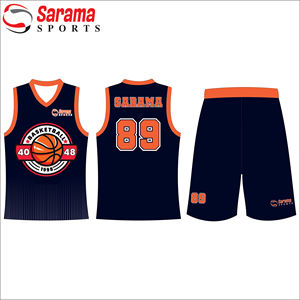 Uniforme de basket-ball à col en V imprimé/numérique sublimé personnalisé de meilleure qualité en gros, - Product Image 2