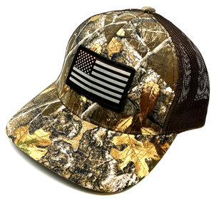 Woodland <b>Camo</b> Woven Patch Logo Wholesale Products Trucker <b>Hat</b> 6-Panel Pre-Curved Brim High Quality Gorras Sports Cap Trucker <b>Hat</b> - Product Image 2