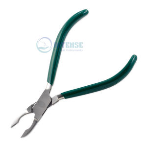 Pince à nez courbé de 4,5 pouces en acier inoxydable durable, outils de fabrication de bijoux, perles, fil d'emballage, bricolage, vente en gros - Product Image 5