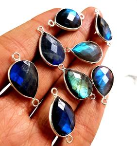 Colgante de Piedra de Cuarzo Rutilado Negro Genuino, Forma Oval Facetada, Joyería de Plata de Ley 925, Tamaño 10x12mm - Product Image 2