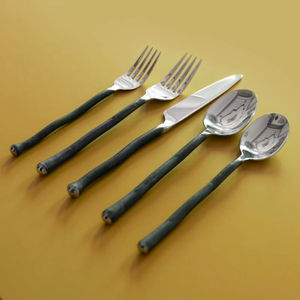 Juego de cubiertos de acero inoxidable de calidad superior Mango de diseño único Utensilios de cocina para fiestas - Product Image 5