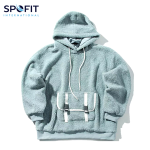 Sweats à capuche en molleton sherpa 100% coton brodés sur mesure, grande taille, séchage rapide, respirant, streetwear d'hiver pour hommes, poids lourd - Product Image 1
