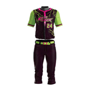 Wholesale 2025 Custom Logo <b>V</b>-<b>Neck</b> Baseball Jersey <b>T</b>-<b>Shirt</b> Breathable Sportswear Printed Sets for <b>Men</b> Youth Adult Sizes - Product Image 1