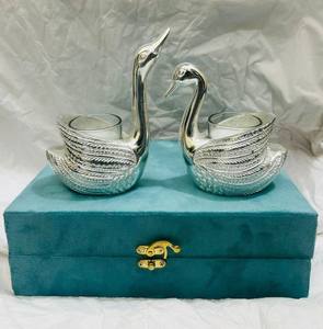 Bougeoir Paon en métal Votive T Light Cadeau dans une boîte en velours - Product Image 6