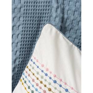 Ensemble de housse de couette en coton Aura double piqué Pebble Indigo - Product Image 4