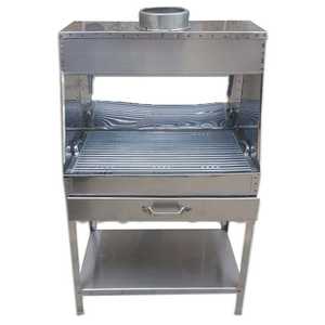 Parrilla de Barbacoa Plegable de Acero Inoxidable Cromado, Portátil, con Altura Ajustable para Fiestas, con Tapa - Product Image 4