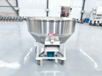 Mélangeur d'aliments pour animaux vertical automatique en acier inoxydable de 200 kg, machine à mélanger les granulés pour l'élevage de bétail et de volailles