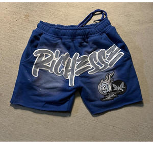 Logo personnalisé imprimé bouffée de haute qualité streetwear gym polyester sport basket-ball de rue bord coupé shorts pour hommes - Product Image 5