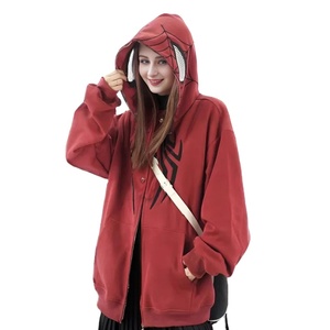 เสื้อฮู้ดแบบรูดซิปมีซิปพิมพ์ลายแมงมุมผ้าฝ้ายเฮฟวี่เวทมีซิปออกแบบโลโก้ได้ตามต้องการ - Product Image 6