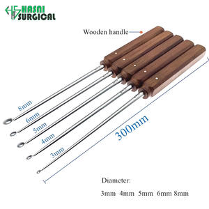 Curette osseuse avec cuillère à dents osseuses, manuelle, en acier inoxydable, manche en bois, instruments de chirurgie orthopédique, lot de 5 pièces - Product Image 2