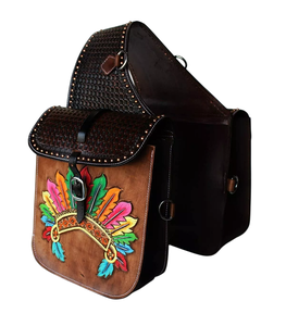 Sacs de selle de saut équestre en cuir véritable de haute qualité usinés à la main vêtements d'équitation occidentale pour chevaux - Product Image 1