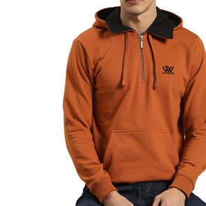 Quick Dry Customized Logo Basics Short Zip Hoodies Windproof Cotton Made Men Short Zip Hoodies - Product Image 1