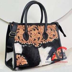 Nuevo bolso de mano de cuero de vaca con herramientas manuales al por mayor de lujo, bolso de hombro con asa de calidad Premium, estilo Rodeo para mujer - Product Image 1