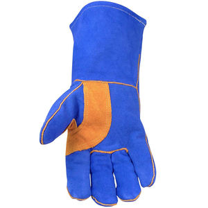 Precio de fábrica, guante de barbacoa resistente al fuego y al calor, guantes de soldadura de cuero - Product Image 6