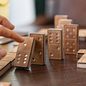 WOOD <b>DOMINO</b> GAME INDOOR GAME for KIDS and FAMILY FROM BLUE LOTUS - Product Image 6