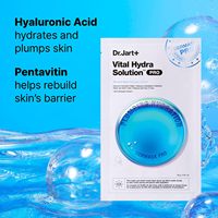 Dr.Jart+ Vital Hydra Solution Pro Dermask 5ea Masque facial en coton hydratant à l'acide hyaluronique, soin coréen pour la peau