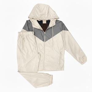 Custom Manufacturer Embroidery <b>Zip</b> up Windbreaker Jacket Jogger Set Color Block Nylon Sweat Pant Windbreaker Tracksuits for <b>Men</b> - Product Image 3