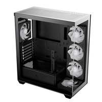 Casing Gaming ATX Mid Tower SUITMASTER UH40 Kipas ARGB Radiator 360mm di Atas USB 3.0 Tipe-C Audio Kaca Tempered Mesh Depan Baja