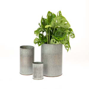Macetas y macetas de Metal galvanizado de diseño moderno, jarrón interior para el jardín del hogar para la decoración de la sala de estar, jarrón de mesa - Product Image 2