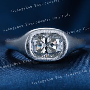 Anillo <span class=keywords><strong>de</strong></span> Compromiso para Hombre YAXI, en Plata S925 <span class=keywords><strong>y</strong></span> <span class=keywords><strong>Oro</strong></span> <span class=keywords><strong>de</strong></span> 10K/14K/18K, con Diamante Natural Cultivado en Laboratorio, Corte Cojín, Certificado IGI, Gran <span class=keywords><strong>Venta</strong></span> - Product Image 4