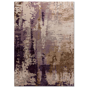 พรมขนสัตว์และวิสโคสทอมือลายไอวอรี่ รุ่นเจเนซิส ขนาด 9x12 ฟุต รูปทรงสี่เหลี่ยมผืนผ้า ลายแบบนามธรรม สำหรับห้องนอน ทางเดิน หรือห้องนั่งเล่น รุ่น TNQ-4306 - Product Image 1