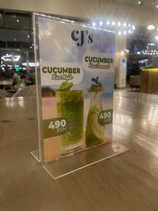 A4 Size Clear Acrylic Sign Stand Vertical <b>Display</b> Holder for Menus, Promotions & Information <b>Tabletop</b> Poster Frame for Retail - Product Image 5