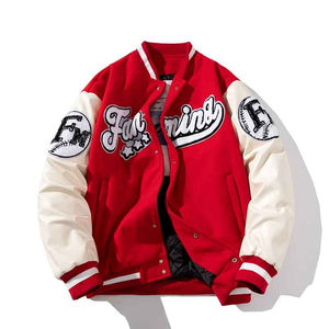 Contrast Sleeve College Baseball Jacket for Men Varsity Letterman Bomber Custom Embroidered Winter Outerwear - Product Image 4