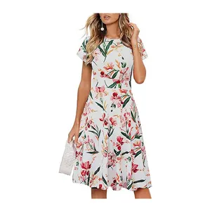 Hot Sale of Women's Wear Dresses Exporter of Anti-wrinkle and Anti-static Midi Dresses for Women's Casual Wear