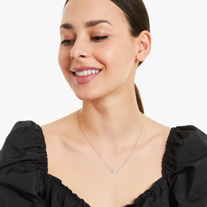 <b>Fine</b> <b>Chain</b> Tennis Style Necklace for Women Sparkling Round Cut Moissanite Diamonds Solid 925 <b>Silver</b> Elegant Jewelry Gift - Product Image 5