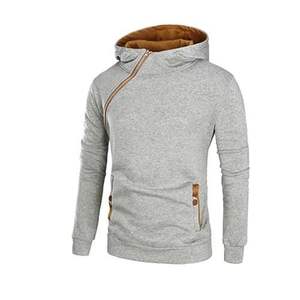 Sudadera con capucha unisex con cremallera completa de lana sólida a granel para hombre, diseño personalizado con estampado de cremallera, alta calidad, talla grande XL-Unisex - Product Image 4