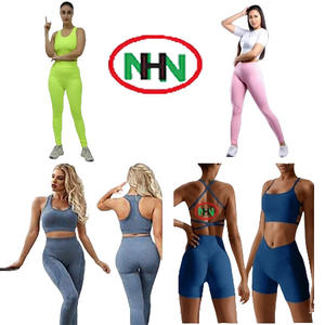 ชุดเล่นโยคะสองชิ้นเสื้อครอปและล่างสำหรับเล่นโยคะฟิตเนสยิมเปิดหลังเป็นรูสำหรับผู้หญิงโลโก้ตามสั่ง - Product Image 1