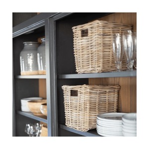 Set of 3 Square Rattan <b>Baskets</b> for <b>Shelves</b> Handmade Storage <b>Basket</b> Wholesale eco-friendly Made in Viet Nam - Product Image 4