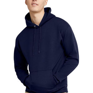 Sweat à capuche noir uni pour hommes polaire premium vierge streetwear logo personnalisé usine expédition rapide directe commande en gros - Product Image 1