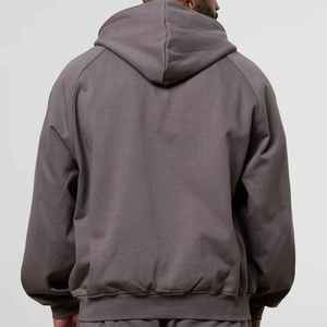 Conjunto de Pantalones Deportivos con Capucha de 2 Piezas para Hombre con Logotipo Personalizado, Sudadera con Capucha Extra Grande con Cierre, Algodón Liso, Felpa de Poliéster, Grueso y Cómodo para el Invierno - Product Image 2